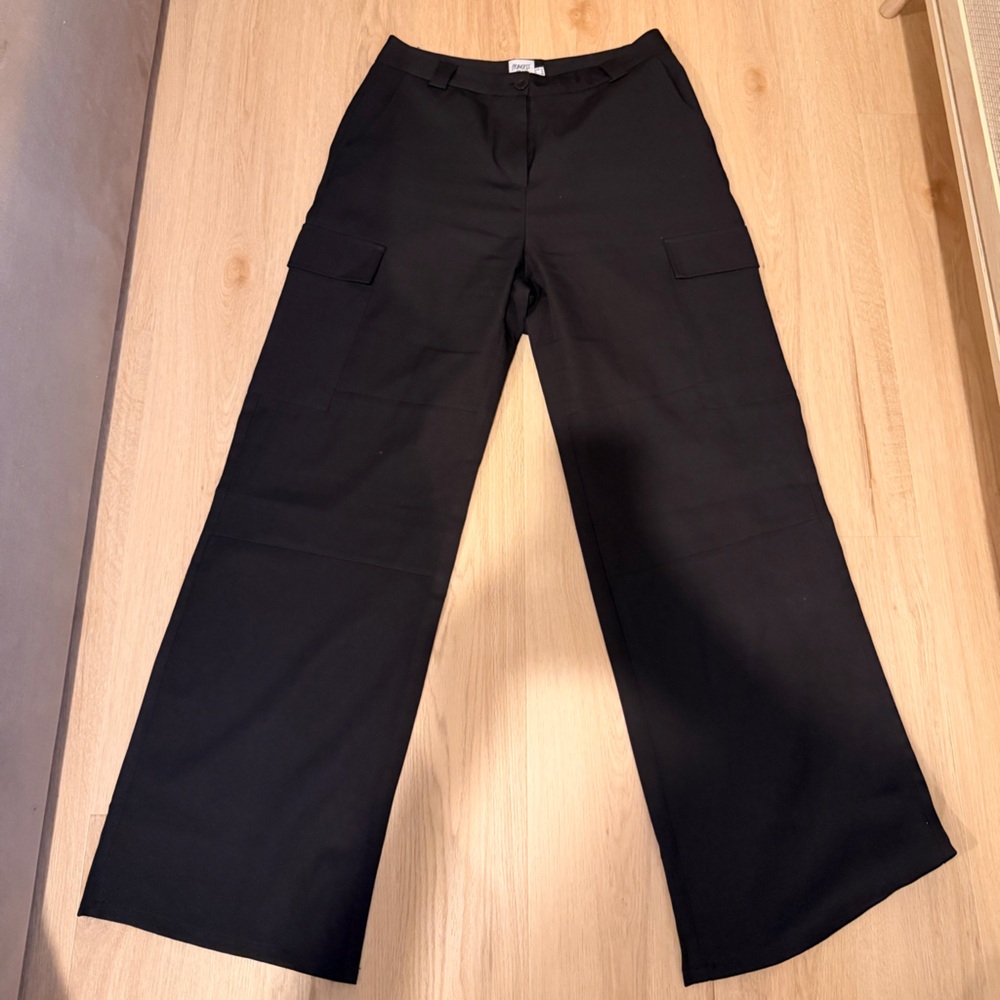 Princess Polly Black Wide Leg Cargo Pants